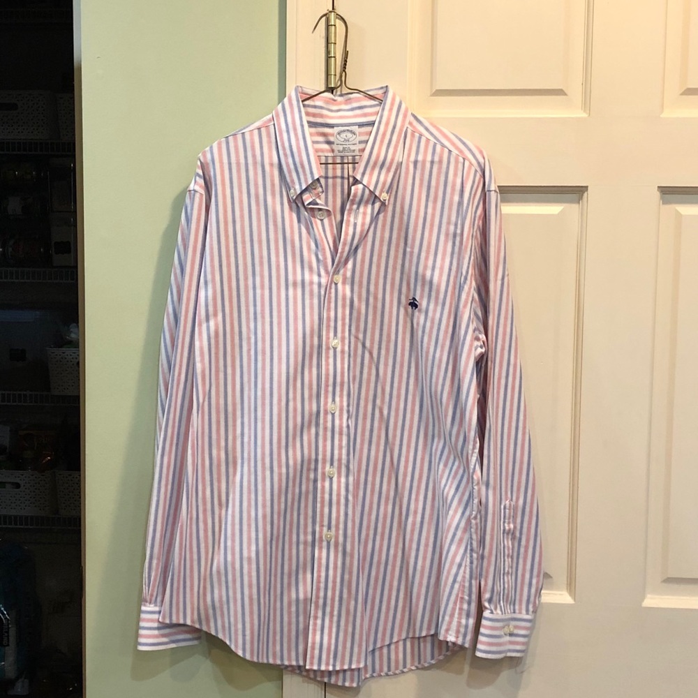 Brooks Brothers Large Striped Button Down
